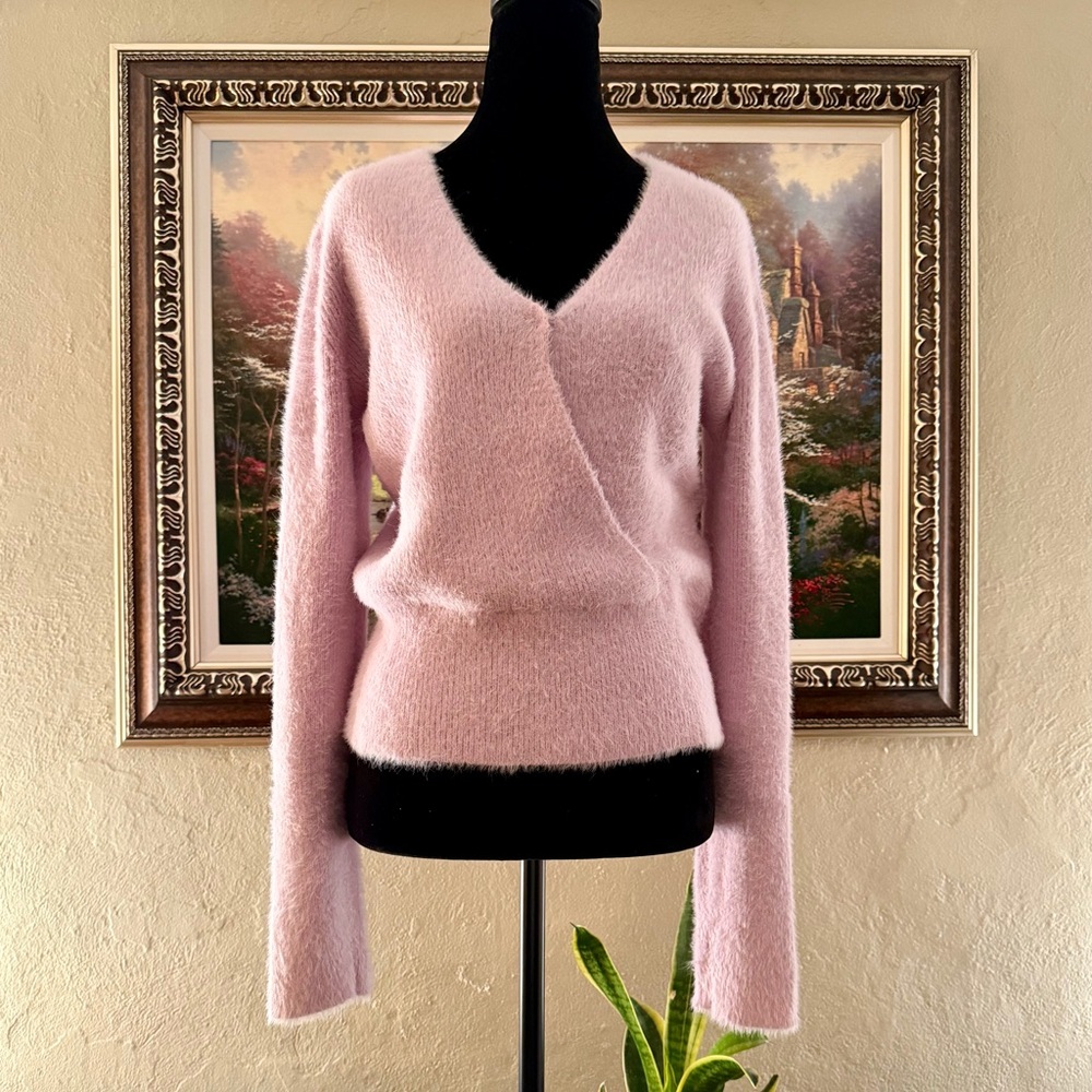 Pink Rose Soft Pink V-Neck Sweater
